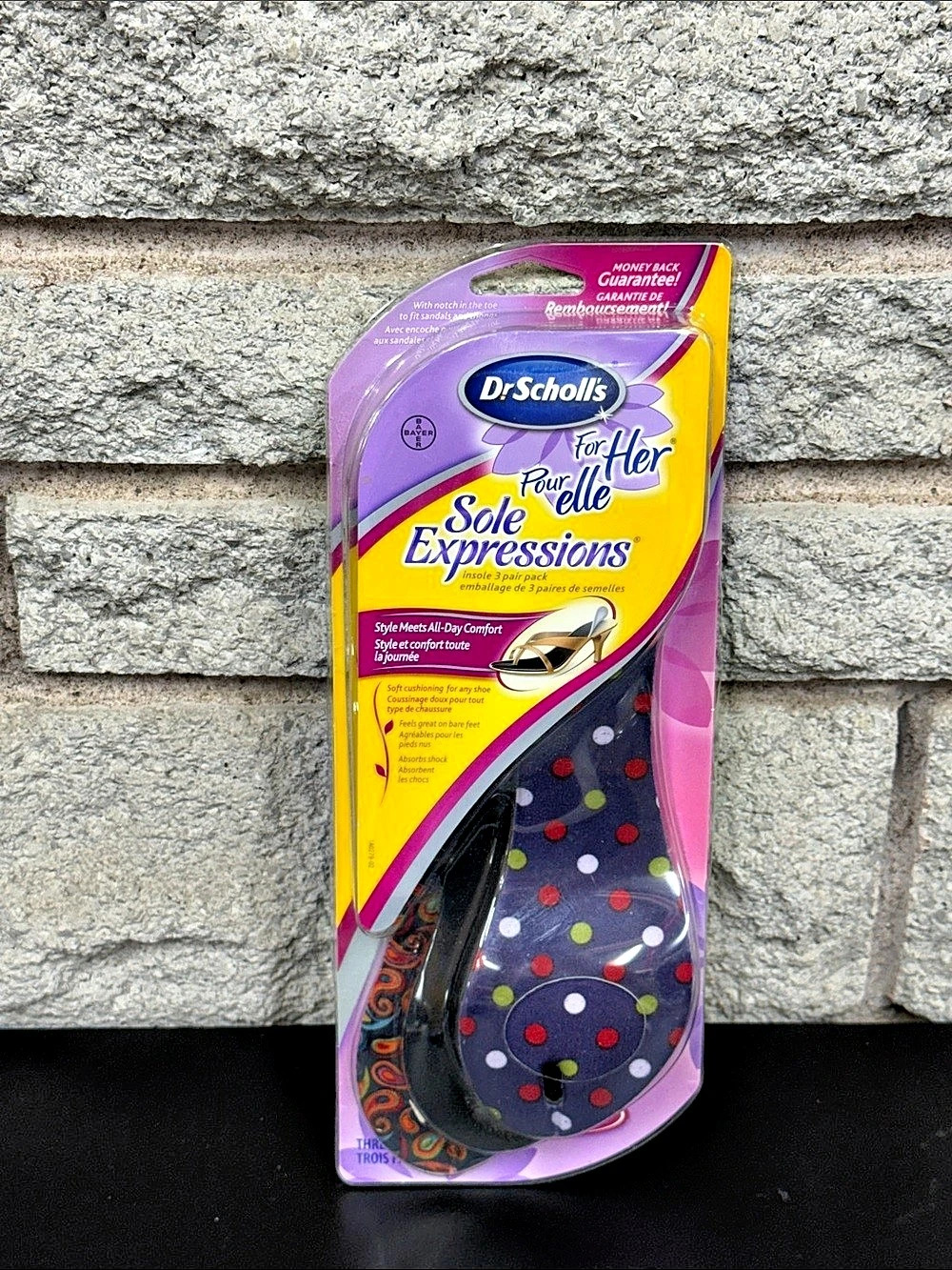 Dr. Scholl’s For Her Sole Expressions 3-Pair Insoles Women’s Size 6–10 New Seale